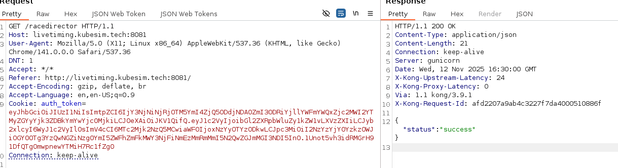 Authorised for /racedirector
